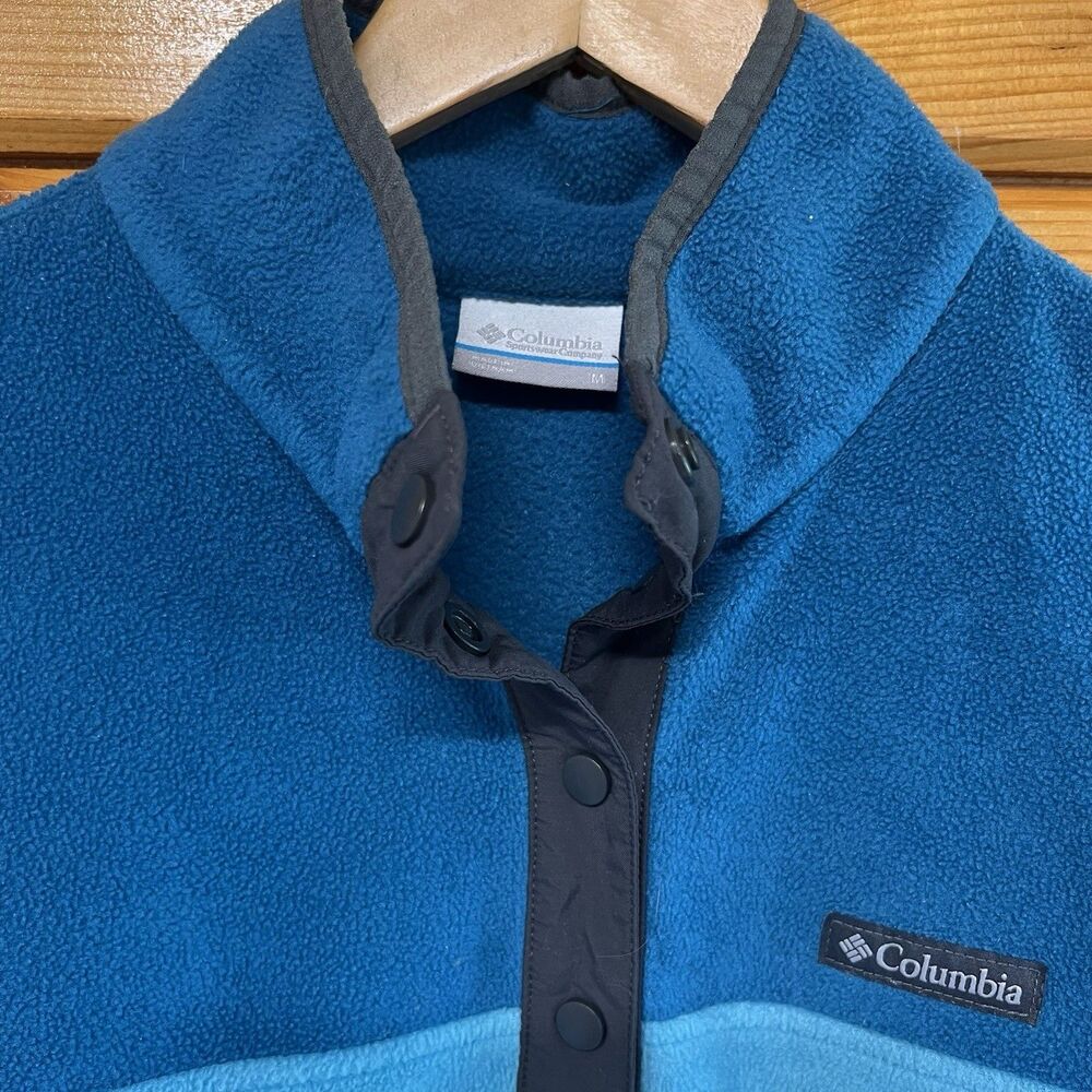 Columbia Fleece Pullover Sweater Sweatshirt Women's Medium Three Lakes Half Snap - Picture 2 of 4